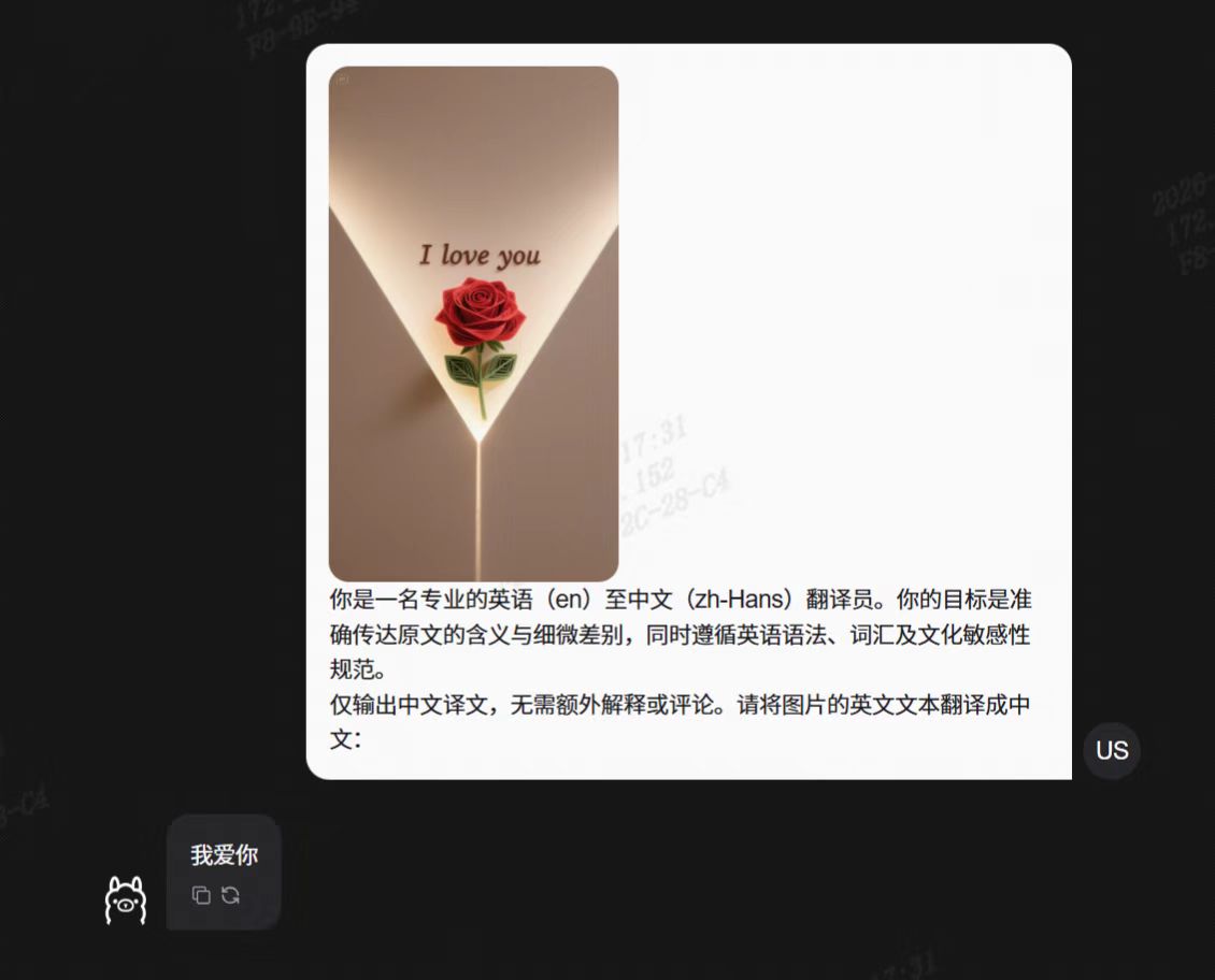 翻译结果示意图