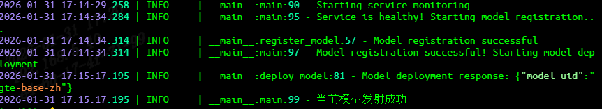 服务启动成功示意图