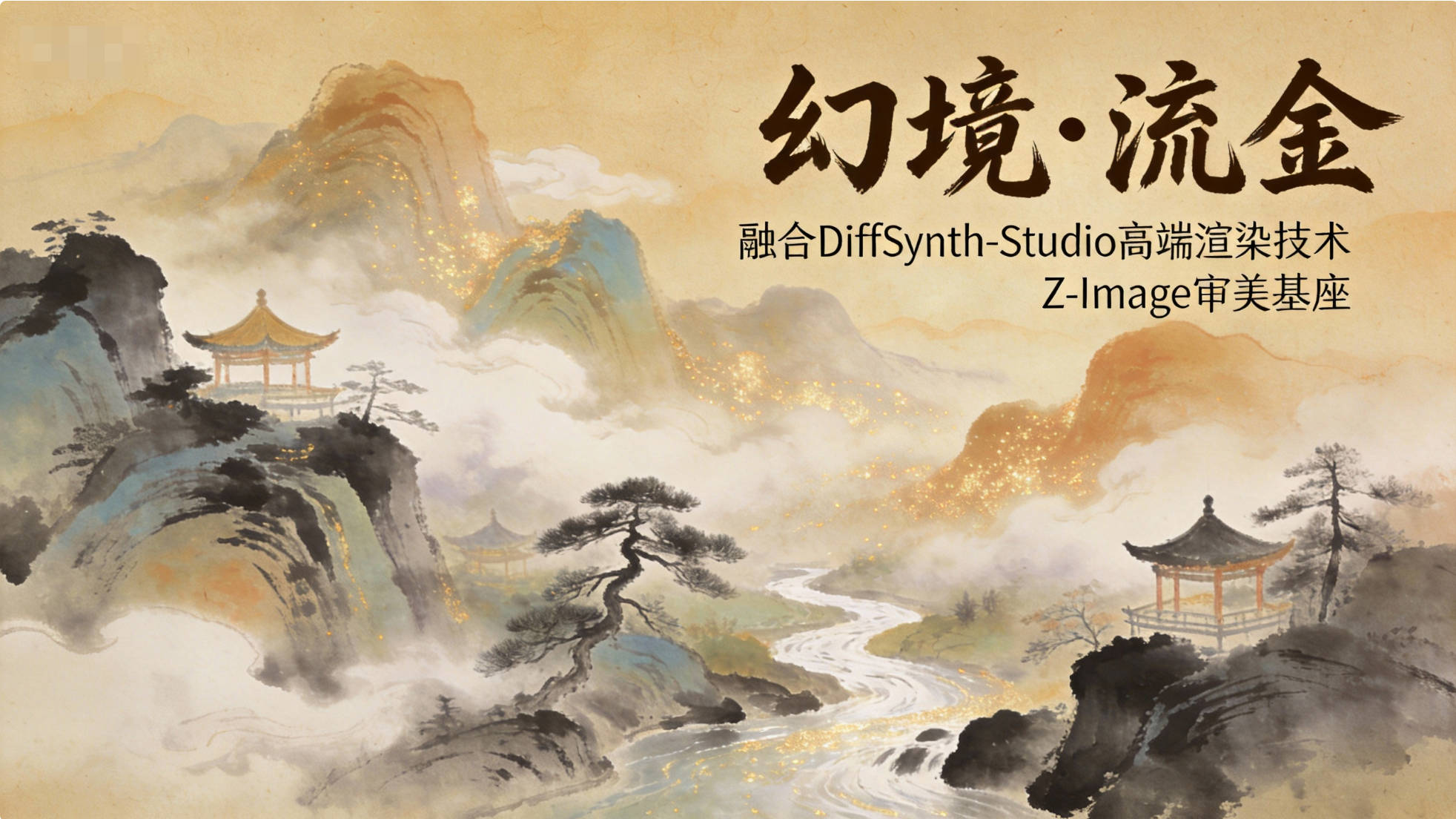 幻境·流金作品分享：东方玄学意象（云气、鹤影、松纹）AI生成实录-CSDN博客