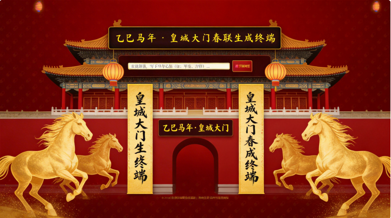 🐎 乙巳马年 · 皇城大门春联生成终端W